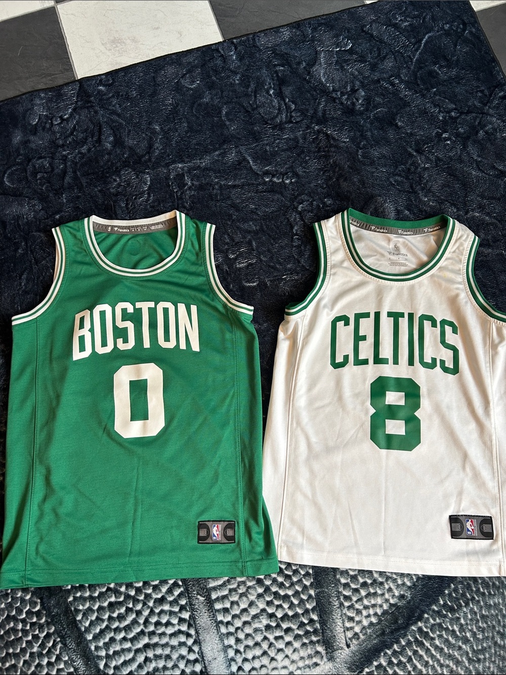 Fanatics Boston Celtics Green and White Kids Jersey Set